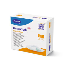 Сорбційна пов'язка RespoSorb Silicone Border 10см х 10см 1шт самоклеюча з суперабсорбуючим полімером