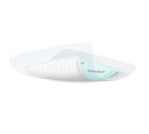 Сорбційна пов'язка RespoSorb Silicone Border 10см х 10см 1шт самоклеюча з суперабсорбуючим полімером