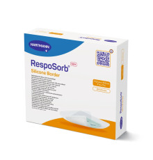Сорбційна пов'язка RespoSorb Silicone Border 17,5см х 17,5см 1шт самоклеюча з суперабсорбуючим полімером