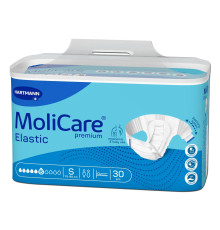 Підгузки для дорослих MoliCare Premium Elastic 6 крапель S 30шт з еластичними бічними вставками