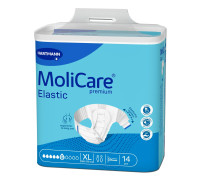 Подгузники для взрослых MoliCare Premium Elastic 6 капель XL 14шт с эластичными боковыми вставками