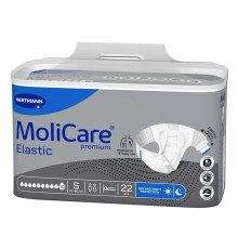 Підгузки для дорослих MoliCare Premium Elastic 10 крапель S 22шт з еластичними бічними вставками