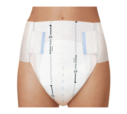 Підгузки для дорослих MoliCare Premium Elastic 10 крапель S 22шт з еластичними бічними вставками