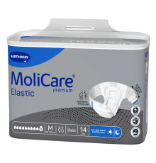 Підгузки для дорослих MoliCare Premium Elastic 10 крапель M 14шт з еластичними бічними вставками
