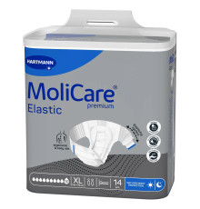 Підгузки для дорослих MoliCare Premium Elastic 10 крапель XL 14шт з еластичними бічними вставками