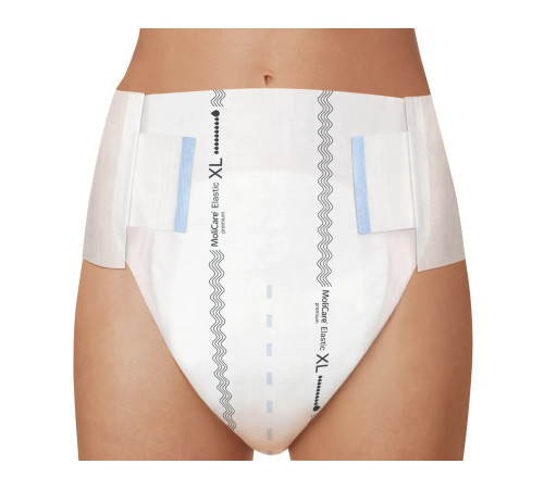Підгузки для дорослих MoliCare Premium Elastic 10 крапель XL 14шт з еластичними бічними вставками