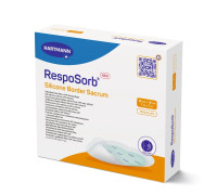 Сорбційна пов'язка RespoSorb Silicone Border Sacrum 18см х 18см 1шт самоклеюча суперабсорбуюча