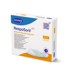 Сорбційна пов'язка RespoSorb Silicone Border Sacrum 18см х 18см 1шт самоклеюча суперабсорбуюча