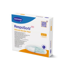 Сорбційна пов'язка RespoSorb Silicone Border Heel 25см х 25см 1шт самоклеюча суперабсорбуюча