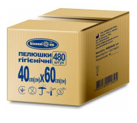 Пелюшки поглинаючі 40см х 60см 480 шт. "Білосніжка" (у ящику)