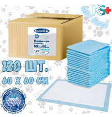 Пелюшки одноразові 60см х 60см 120 шт. Soft Super "Білосніжка"