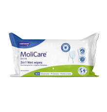 Вологі серветки MoliCare Skin 3-в-1 30 шт