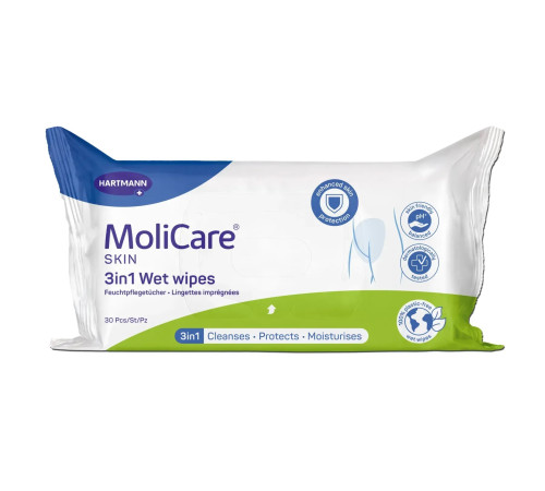 Влажные салфетки MoliCare Skin 3-в-1 30 шт