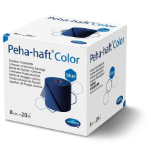 Бінт Peha-haft Color синій 8 см x 20 м 1шт когезивний фіксуючий