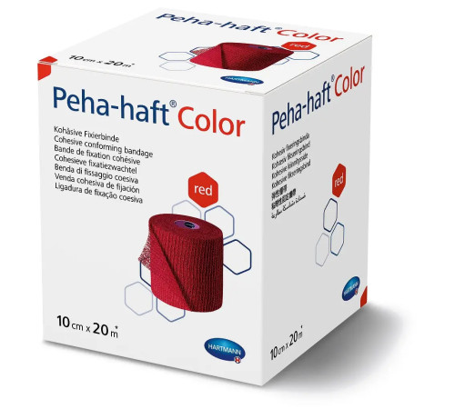Бінт Peha-haft Color червоний 10 см x 20 м 1шт когезивний фіксуючий