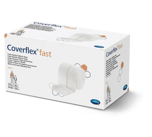 Постійно еластичний бинт трубчастий Coverflex fast Розмір 5 (17.5см х 10м) 1шт / Коверфлекс фаст