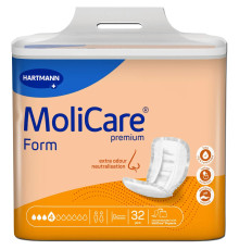 Прокладки анатомічної форми при нетриманні сечі та калу MoliCare Premium Form 4 краплі 32шт
