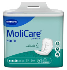 Прокладки анатомічної форми при нетриманні сечі та калу MoliCare Premium Form 5 крапель 32шт