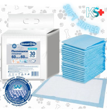 Пелюшки одноразові 60см х 60см 30 шт. Soft Super "Білосніжка"
