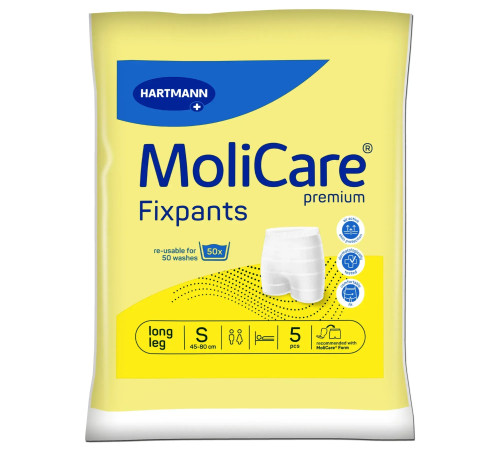 Еластичні сітчасті штанці для фіксації прокладок подовжені MoliCare Fixpants S 5 шт. 45-80 см