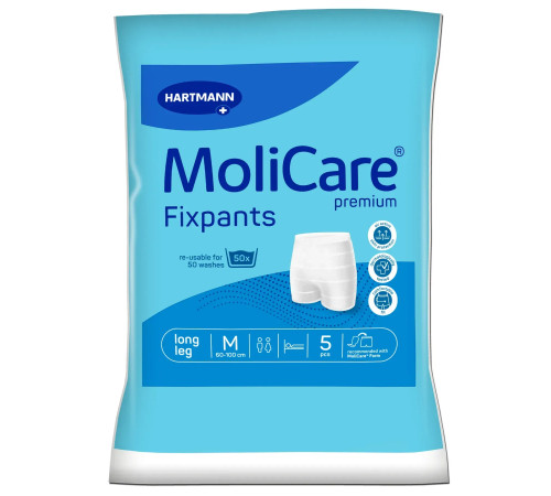 Еластичні сітчасті штанці для фіксації прокладок подовжені MoliCare Fixpants M 5 шт. 60-100 см