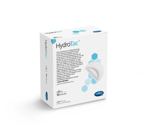 Губчаста пов'язка HydroTac Ø 6см 1шт з гелевим покриттям (6858493/6858489)