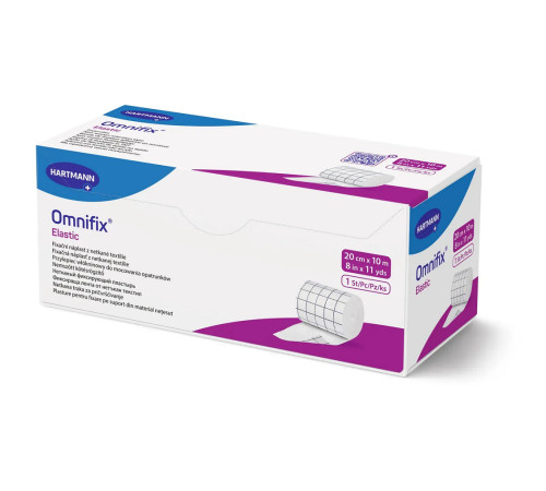 Пластырь эластичный фиксирующий Omnifix Elastic 20см х 10м 1шт на нетканой основе