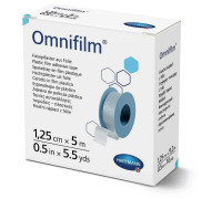 Пластир фіксуючий Omnifilm 1,25 см х 5 м 1шт із прозорої плівки
