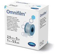 Пластир фіксуючий Omnifilm 2,5 см х 5 м 1шт із прозорої плівки