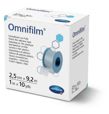 Пластир фіксуючий Omnifilm 2,5 см х 9.2м 1шт із прозорої плівки