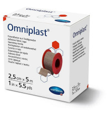 Пластир фіксуючий текстильний Omniplast 2,5см х 5м 1шт