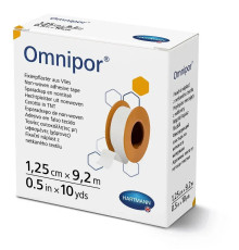 Пластир фіксуючий з нетканого матеріалу Omnipor 1,25 см х 9,2 м 1шт