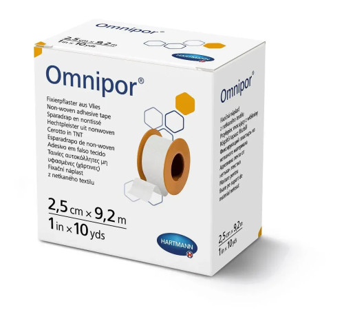 Пластир фіксуючий з нетканого матеріалу Omnipor 2,5 см х 9,2 м 1шт
