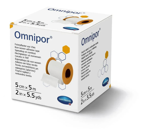 Пластир фіксуючий з нетканого матеріалу Omnipor 5 см х 5 м 1шт