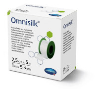 Пластир фіксуючий Omnisilk 2,5 см х 5м 1шт зі штучного шовку