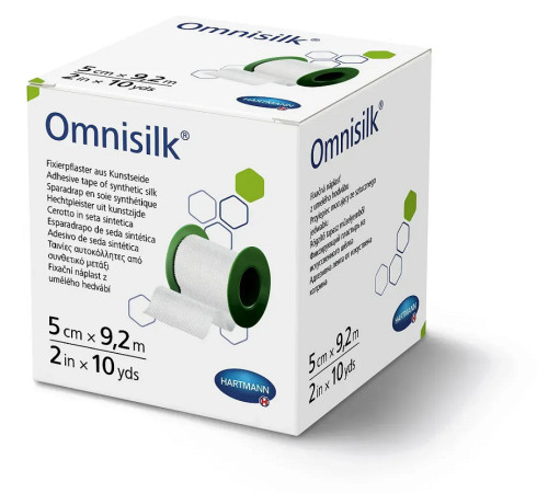 Пластир фіксуючий Omnisilk 5 см х 9.2м 1шт зі штучного шовку