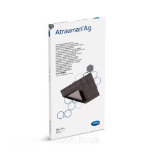 Повязка Atrauman Ag 10см x 20см 1шт, пропитанная серебром (Атрауман Аг 10см x 20см)