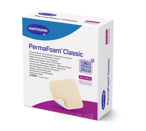 Губчаста пов'язка PermaFoam Classic 10см x 10см 1шт