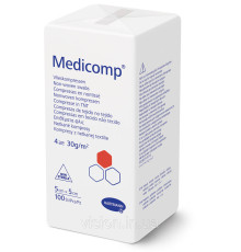 Салфетка Medicomp non-sterile 5см х 5см 100 шт из нетканого материала не стерильные
