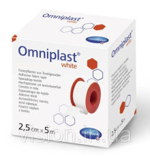Пластырь фиксирующий текстильный Omniplast 2,5см х 5м white 1шт