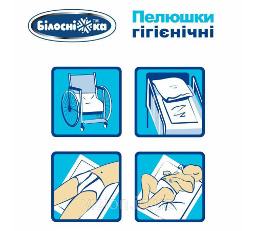 Пелюшки поглинаючі 40см х 60см 25 шт. "Білосніжка"