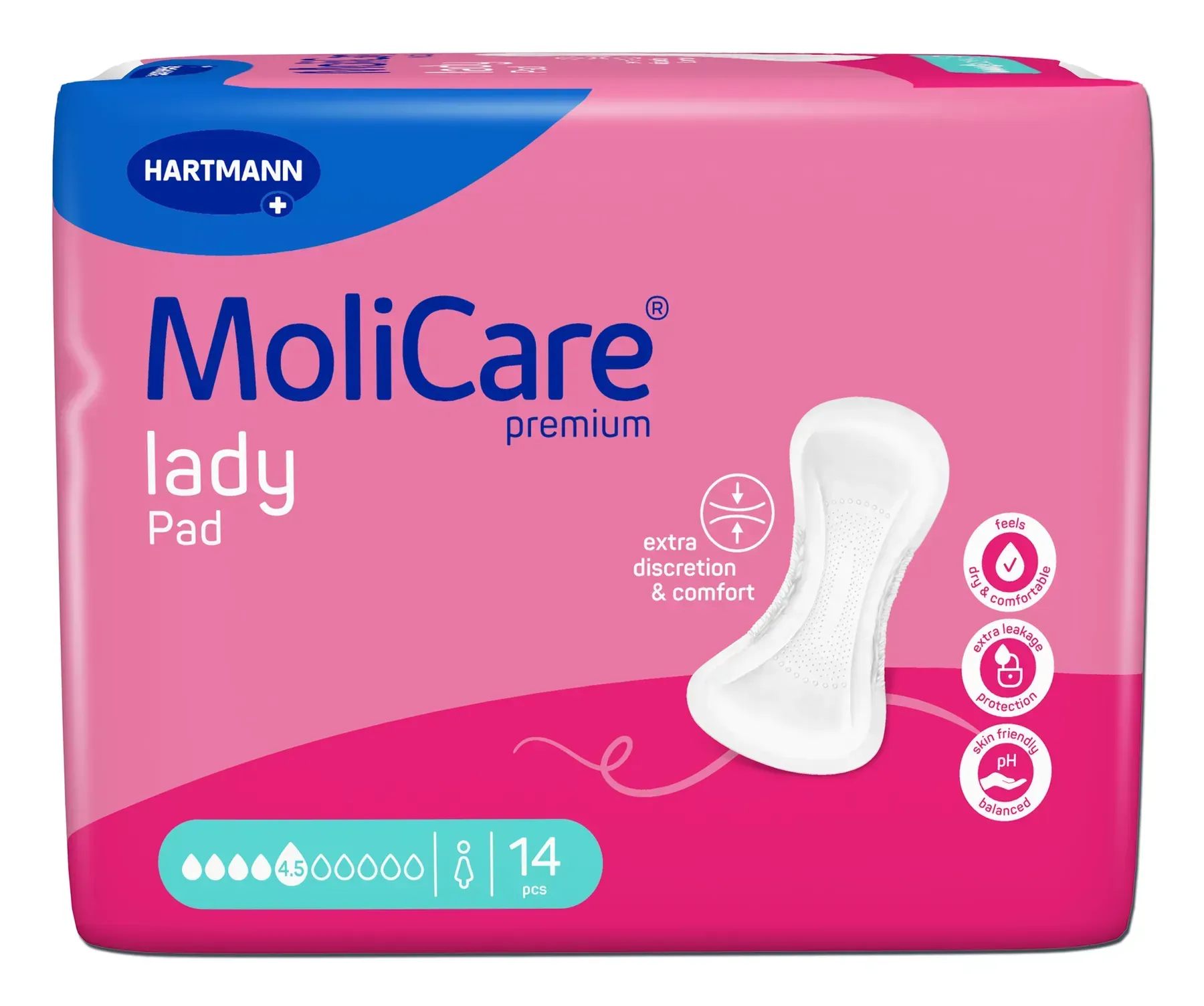 Прокладки урологічні MoliCare® Premium lady pad 4.5 краплі 14шт